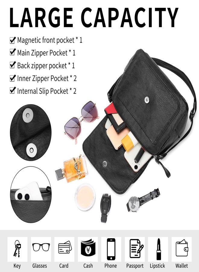 SENDEFN Crossbody Bags for Women, Soft Leather Crossbody Handbags Purses with Zipper Closure - Image 3