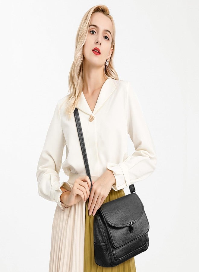 SENDEFN Crossbody Bags for Women, Soft Leather Crossbody Handbags Purses with Zipper Closure - Image 2