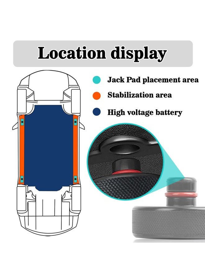 psler Jack Pad for Tesla 3/Y/X/S - Lifting Jack Pucks for Tesla Model 3 Y X S Accessories Quick Floor Jack Stand Rubber Pad Car Tire Lift Jack Point Protect Blocks Jack Parts Kit 4 Packs Black - Image 5