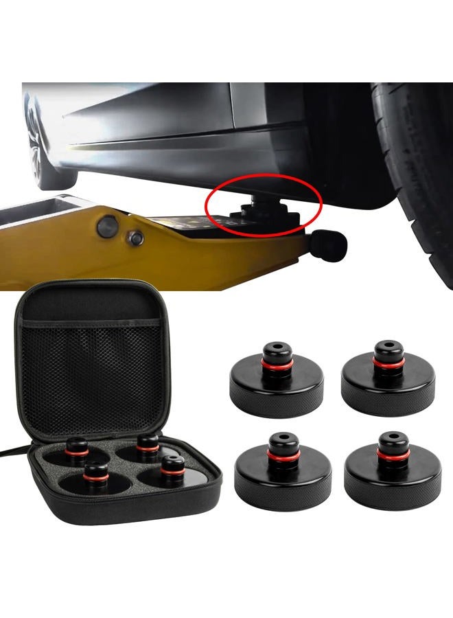 psler Jack Pad for Tesla 3/Y/X/S - Lifting Jack Pucks for Tesla Model 3 Y X S Accessories Quick Floor Jack Stand Rubber Pad Car Tire Lift Jack Point Protect Blocks Jack Parts Kit 4 Packs Black - Image 1