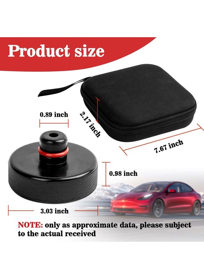 psler Jack Pad for Tesla 3/Y/X/S - Lifting Jack Pucks for Tesla Model 3 Y X S Accessories Quick Floor Jack Stand Rubber Pad Car Tire Lift Jack Point Protect Blocks Jack Parts Kit 4 Packs Black - Image 2