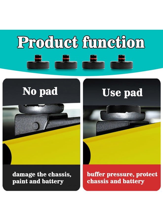 psler Jack Pad for Tesla 3/Y/X/S - Lifting Jack Pucks for Tesla Model 3 Y X S Accessories Quick Floor Jack Stand Rubber Pad Car Tire Lift Jack Point Protect Blocks Jack Parts Kit 4 Packs Black - Image 3