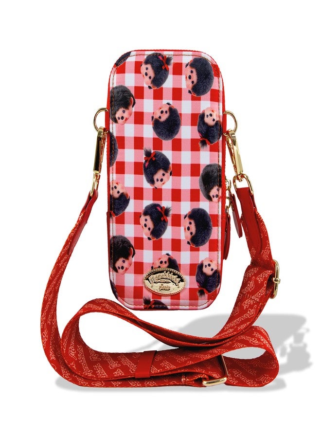 سونيكس حقيبة هاتف سونيكس × مونتشيتشي - حقيبة سفر عالمية للهواتف الذكية، محفظة، حقيبة كروس بودي وحقيبة كتف | مونتشيتشي بنقشة مربعات - Image 1