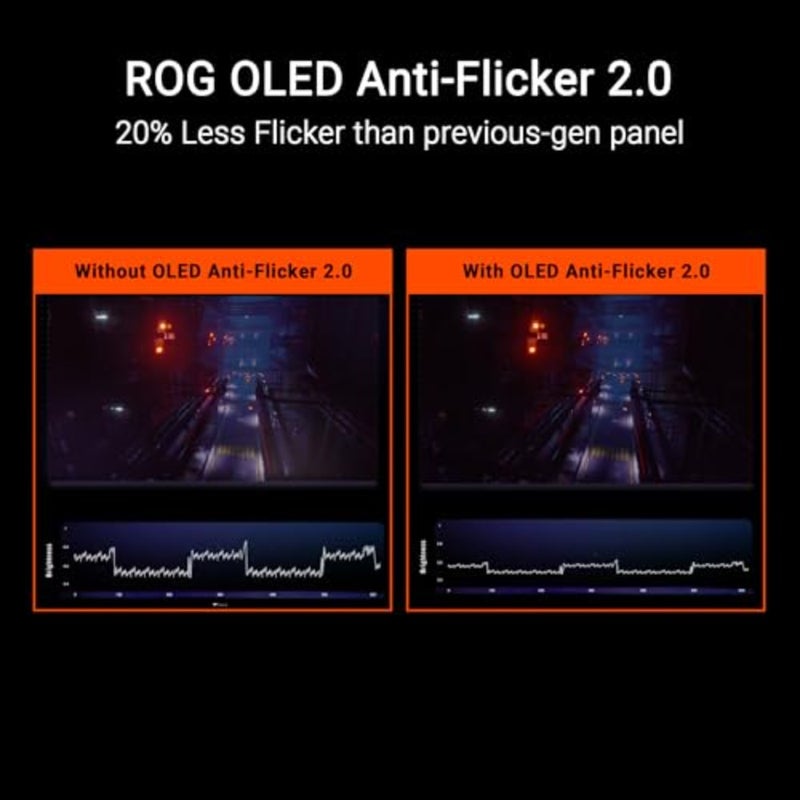 شاشة الألعاب ROG Swift 27 4K QD-OLED PG27UCDM - 240 هرتز، 0.03 مللي ثانية، مبدد حرارة مخصص، مستشعر القرب Neo، متوافق مع G-SYNC، 99 DCI-P3، لون حقيقي 10 بت، DisplayPort 2.1a UHBR20، ضمان لمدة 3 سنوات OLED Care Pro، مستشعر القرب Neo، مبدد حرارة مخصص، DisplayPort 2.1، G-SYNC متوافق، صحيح 10 بت، لأجهزة PS5 وXbox - Image 3