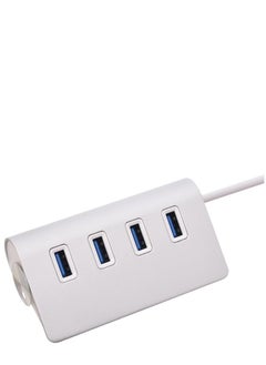 Generic HUB  Amazing Design With Four Port 3.0 USB Hub And Support 2TB - Silver White  - Image 1