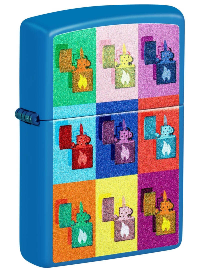 Zippo 48722 239 Pop Art Zippo Design Navy Matte Windproof Lighter - Image 1