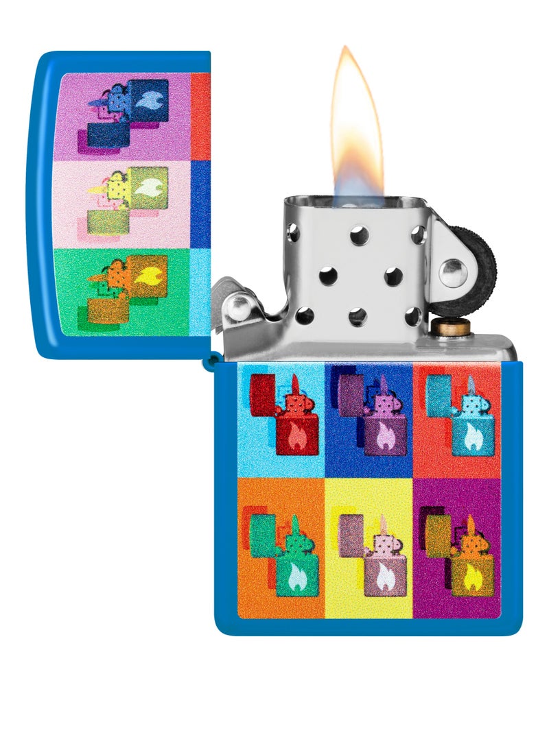 Zippo 48722 239 Pop Art Zippo Design Navy Matte Windproof Lighter - Image 3