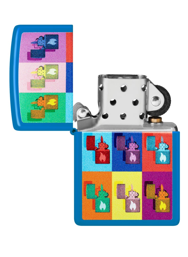 Zippo 48722 239 Pop Art Zippo Design Navy Matte Windproof Lighter - Image 4