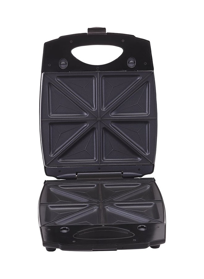 BLACK+DECKER Sandwich Maker, 4 Slots, Non-Stick, Interchangeable Grill Plates, Thermostat Control, Ready to Cook Lights, Easy Dishes, Cool Touch Handle, 1400 W TS4080-B5 Black - Image 3