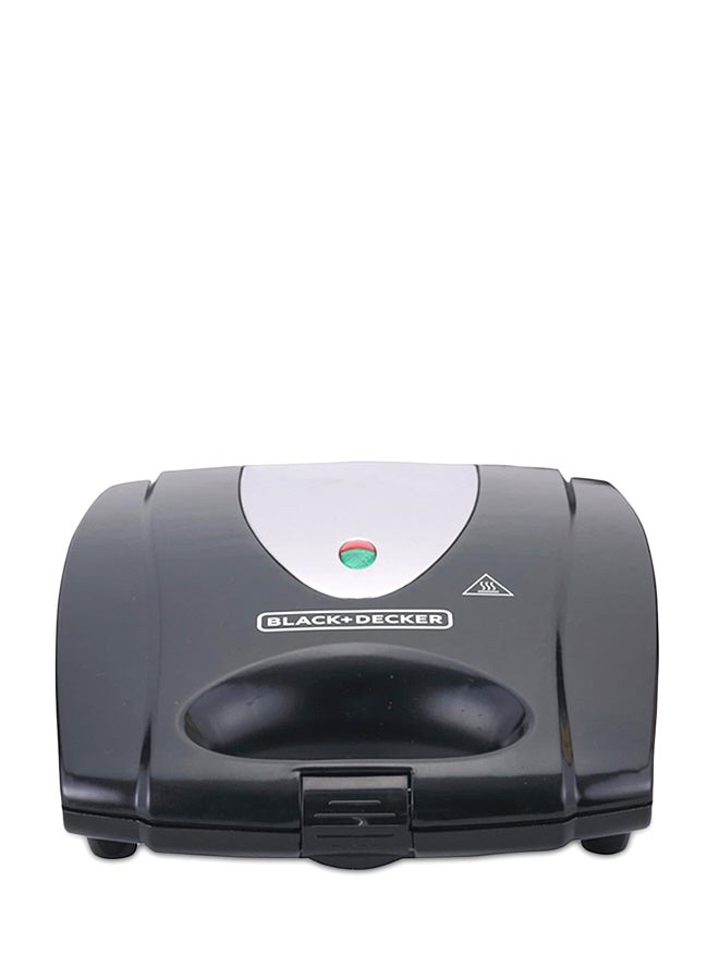 BLACK+DECKER Sandwich Maker, 4 Slots, Non-Stick, Interchangeable Grill Plates, Thermostat Control, Ready to Cook Lights, Easy Dishes, Cool Touch Handle, 1400 W TS4080-B5 Black - Image 2
