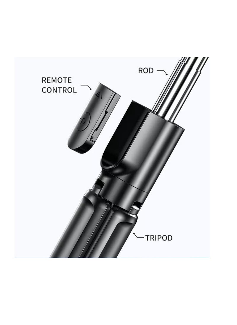 Generic - Bluetooth selfie stick with tripod stand and multifunctional extendable Bluetooth remote control (includes Bluetooth remote control) - Image 1