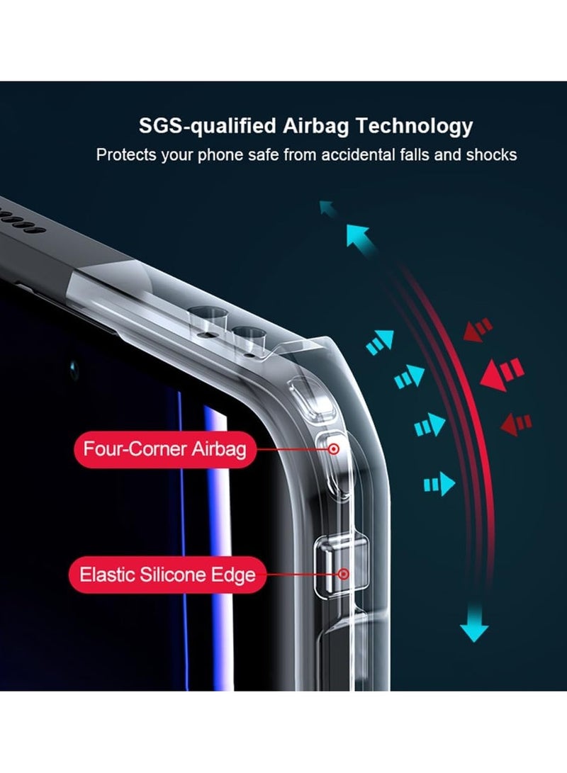 general Case Compatible with Xiaomi Poco F5 Pro Droproof Sweat Proof Fingerprint Proof Compatible with Mag Safe Shockproof TPU PC Clear Protective Phone Case - Image 2