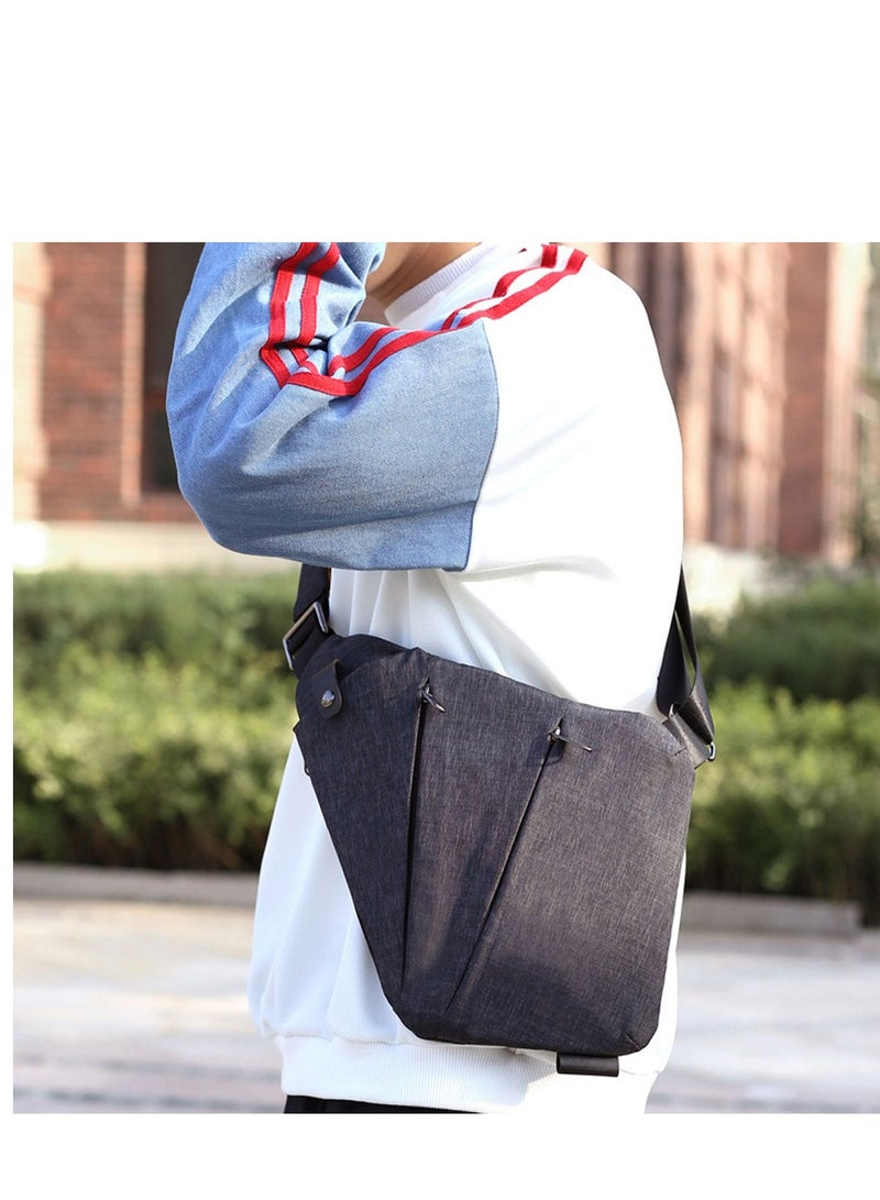 SYOSI Crossbody Sling Bag, Body Chest Shoulder Bag for Men Women Casual Shoulder Backpack Bag, Anti-Theft Chest Casual Travel Daypack with Hidden Zipper, Slim Sling Bag for Men Women (Gray) - Image 2