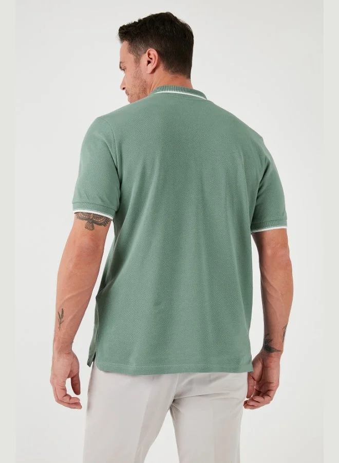 Buratti  Buratti Cotton Slim Fit Striped Detail Buttoned Polo Collar 3-Pack Men's T-Shirt 5902118S3 for Men | Best Price UAE