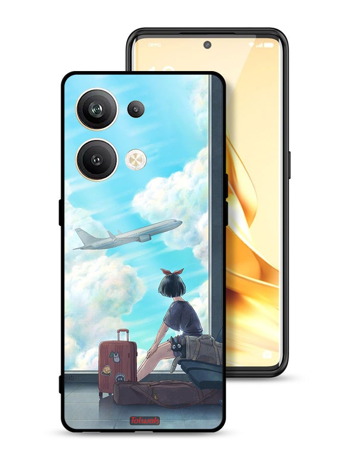 Tolwak Oppo Reno9 Pro Plus 5G Protective Case Cover Travel Art - Image 1