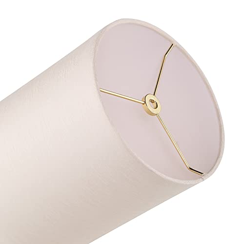 Aspen Creative 31303 Contemporary Drum (Cylinder) Shaped Spider Construction Lamp Shade in Off White with Texture, 8" wide (8" x 8" x 11") - Image 3