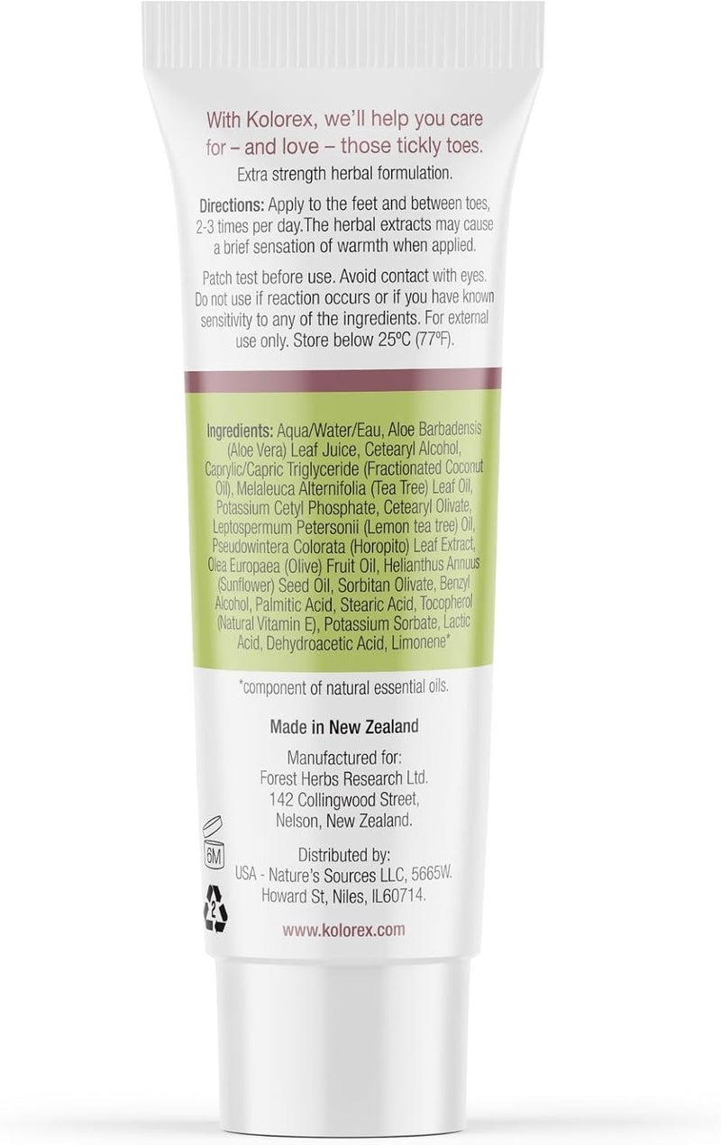 Kolorex® Foot & Toe Care Cream - 25g, Natural Remedy for Athlete's Foot with Bioactive Horopito - Image 4