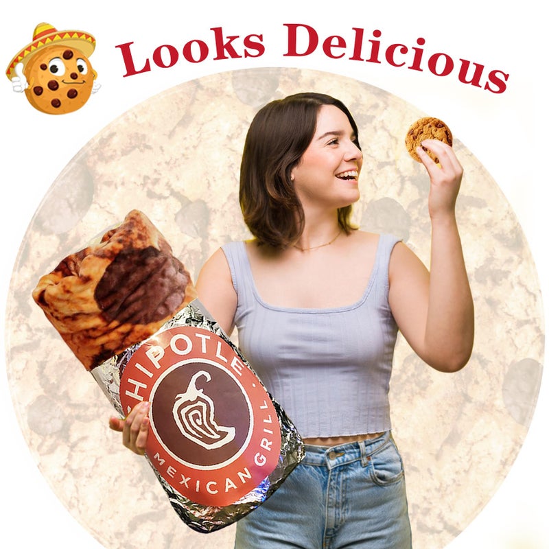 Jorbest Cookies Blanket Adult Kids and Baby Size for Birthday Gifts  Double Sided Food Throw Blanket Funny Gifts for Women Men Teen  285 GSM Soft Flannel Taco Blanket (Dark Brown  71 inches) - Image 2