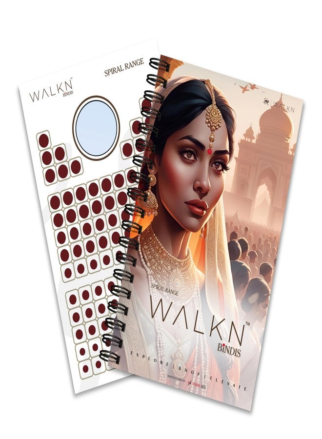 WALKN - EXPLORE | SHOP | ELEVATE Walkn CHHAYA: Your Pocket-Sized Collection of 858 Bindis (Bindiya, Kumkum) for Festivals, Weddings | Simple Plain Round Multicolour Self-Adhesive Sticker Spiral Bindi Booklet for Women (CHHAYA) - Image 1