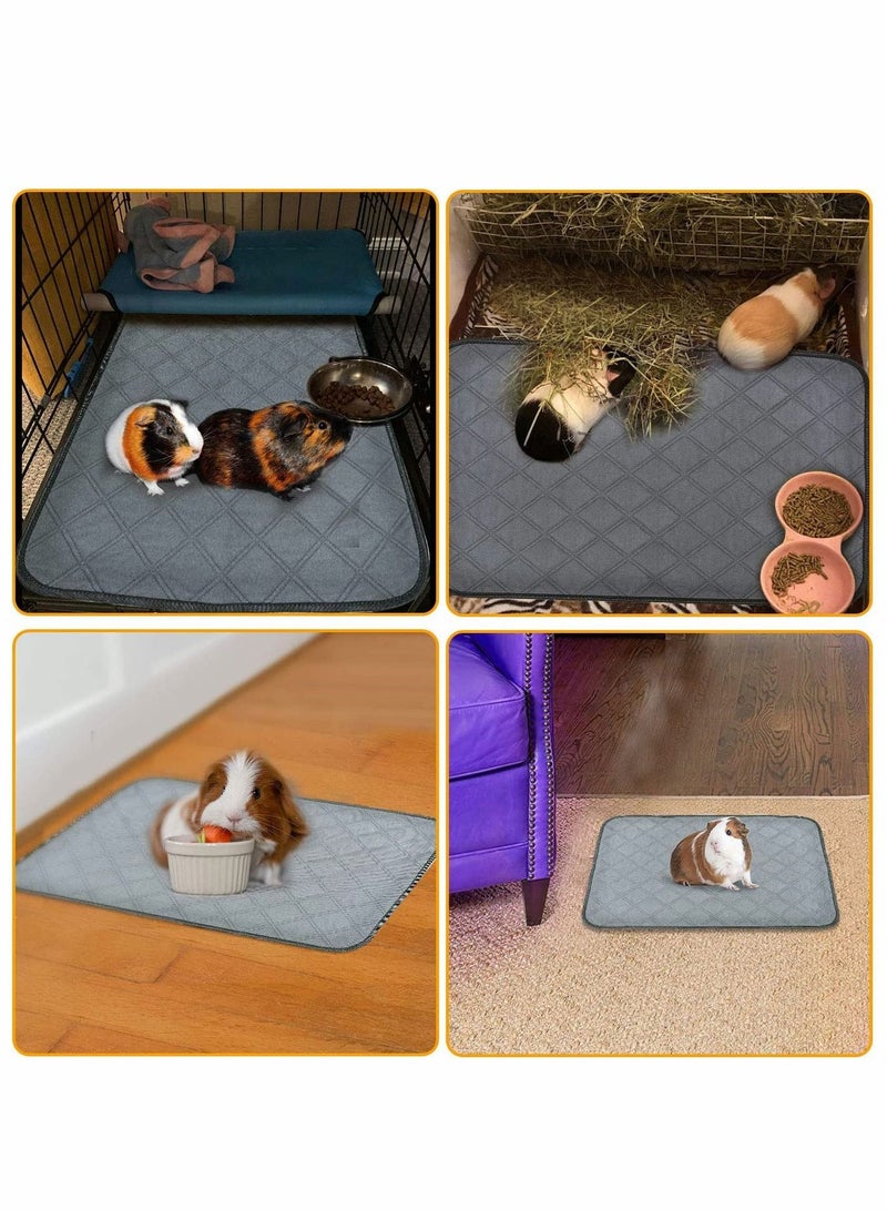 SYOSI Hamster Cage Liners Rabbit Bedding Washable Air Dried Pee Pads for Small Pet Cat Dog Bunny Fast Absorbent Waterproof Reduce Shrinkage Nonslip 2 Pack 24"x18" - Image 2