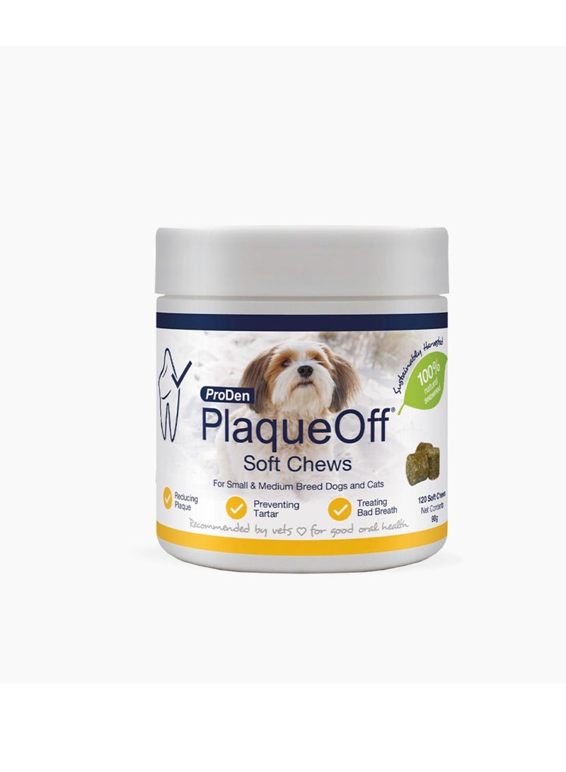 ProDen PlaqueOff Small & Medium Dog Soft Chews - 120 pcs - 90g