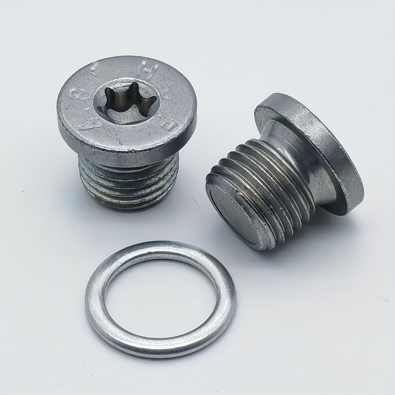 Oil Pan Drain Plug And Washer Set 1pc Compatible With Volkswagen Audi Skoda OEM 103344 N91101402 N91167901 - Image 4