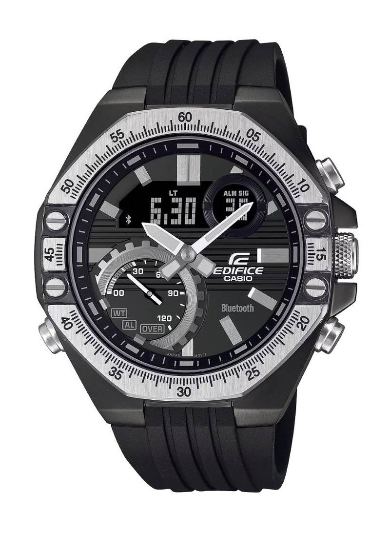 CASIO - Edifice Analog+Digital Rubber Strap Men's Watch ECB-10TP-1ADF - Image 1