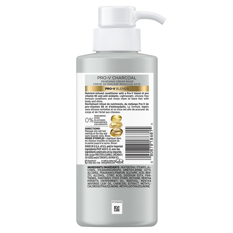 Pantene Pro-v Blends Charcoal Conditioner, 10.1 Fluid Ounce - Image 2
