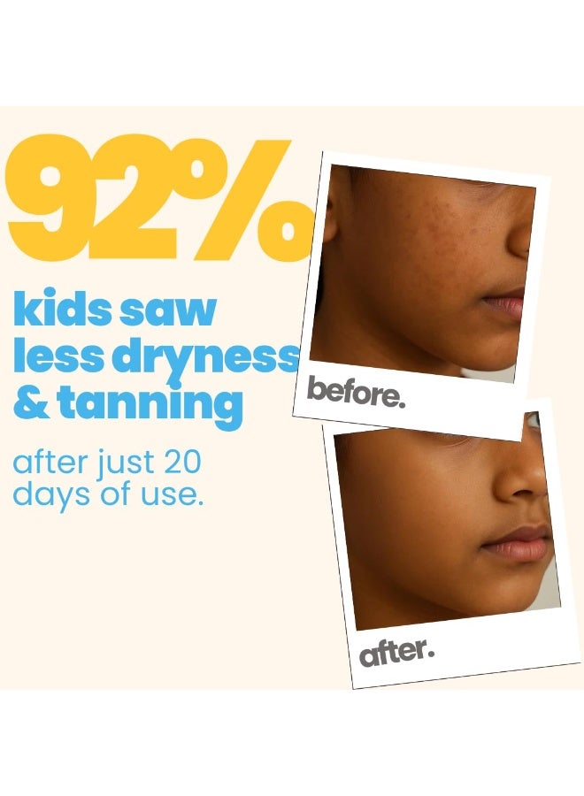 TuCo مجموعة Tuco® Kids لبشرة مشرقة | كريم الوجه بالزعفران (واقي شمس) (50 جم) ولوشن الجسم المرطب اليومي (200 مل) | للحماية من الشمس وإشراقة البشرة | حماية واسعة النطاق (UVA/UVB PA++++) | للفئات العمرية: 2-5، 5-10، و10-15 سنة - Image 3