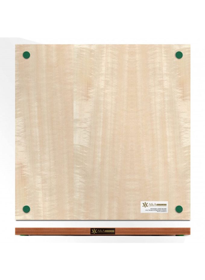 A&A 18.875" Professional Wooden Tournament Chess Board/Mahogany & Maple Inlaid /2.0" Squares w/Notation - Image 3