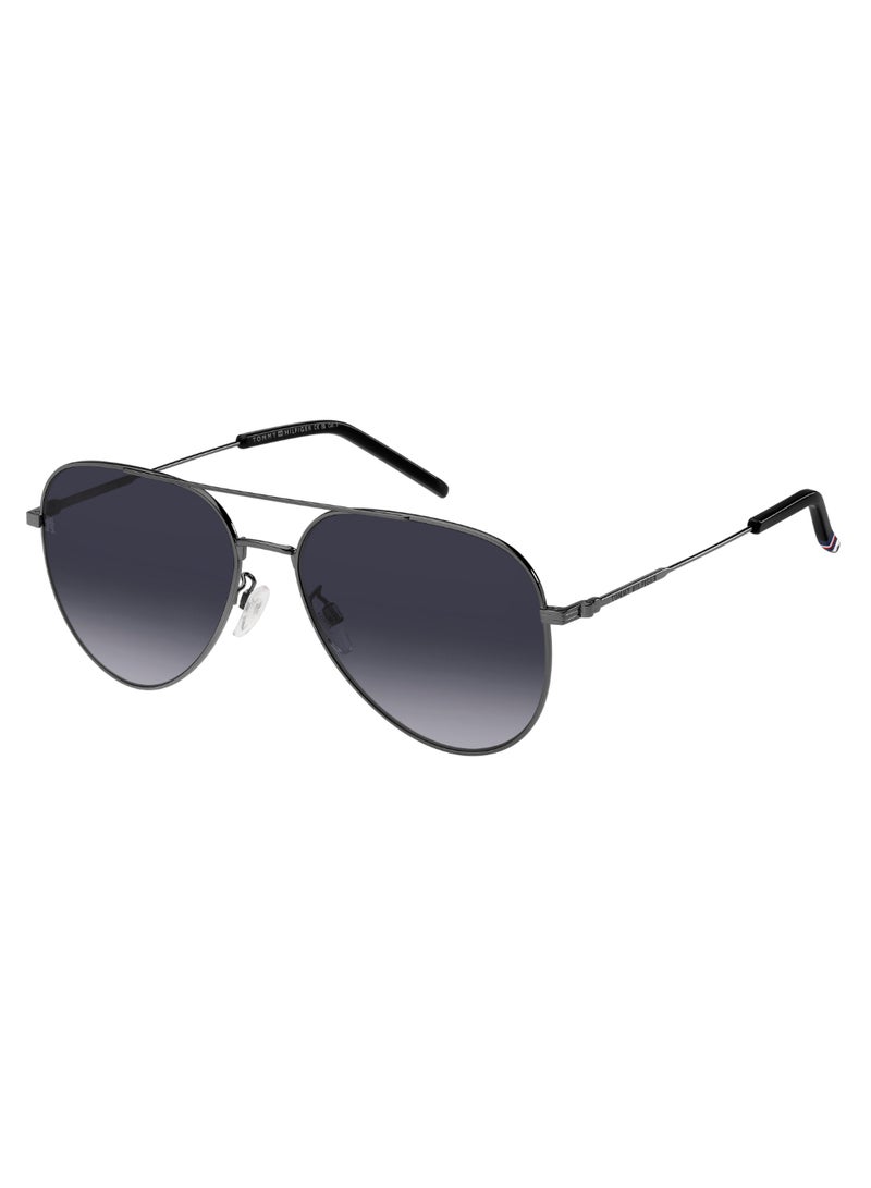 TOMMY HILFIGER Men's Uv Protection Pilot Shape Metal Sunglasses Th 2111/G/S Grey 55 - Lens Size: 55 Mm - Dk Ruthen - Image 1
