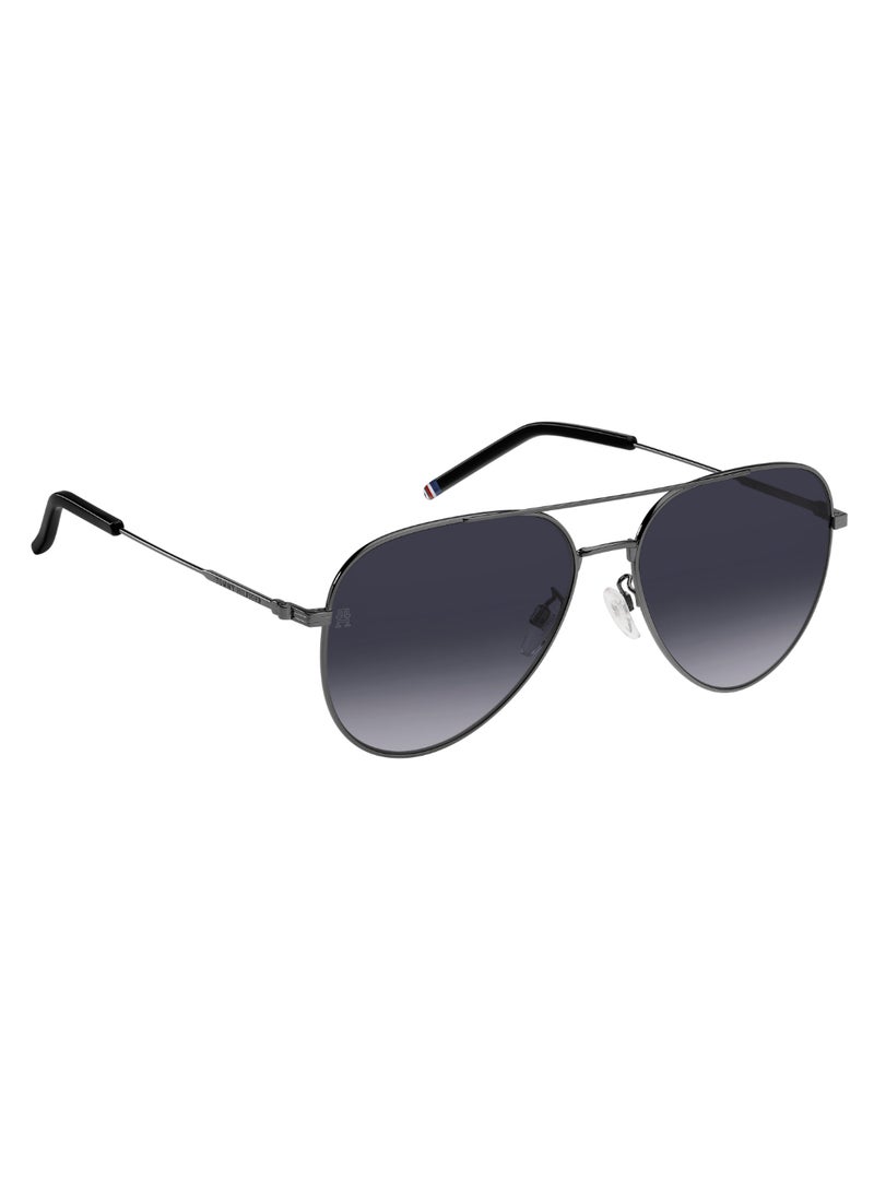 TOMMY HILFIGER Men's Uv Protection Pilot Shape Metal Sunglasses Th 2111/G/S Grey 55 - Lens Size: 55 Mm - Dk Ruthen - Image 2
