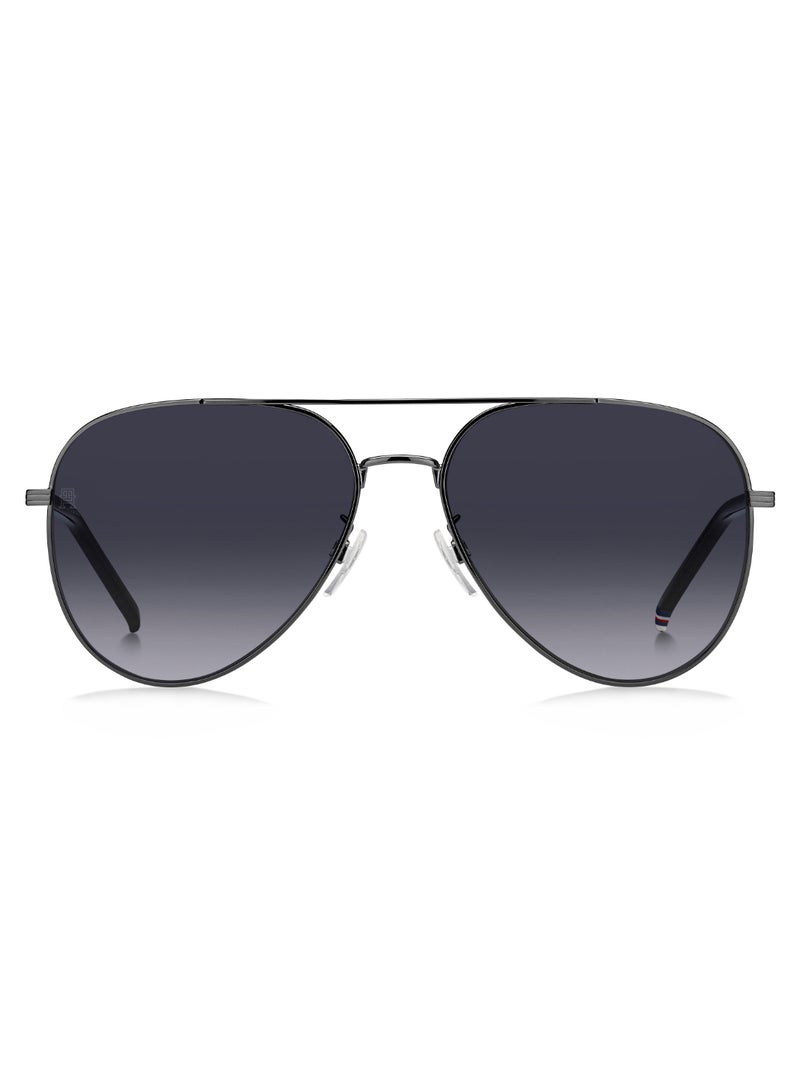 TOMMY HILFIGER Men's Uv Protection Pilot Shape Metal Sunglasses Th 2111/G/S Grey 55 - Lens Size: 55 Mm - Dk Ruthen - Image 3