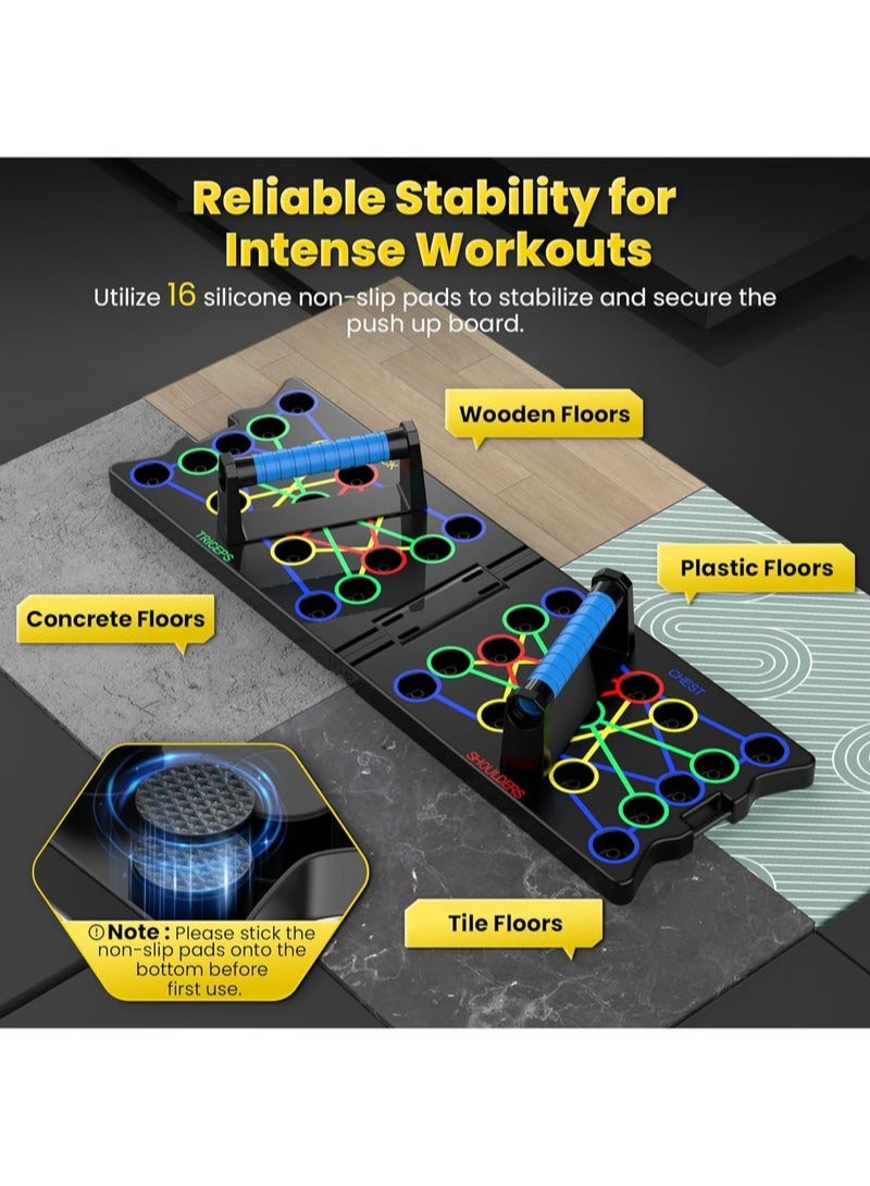 كيوومي لوح رفع، معدات تمرين منزلية متعددة الوظائف 24 في 1، معدات تدريب قوة حرق الدهون لتمرين عضلات الجزء العلوي من الجسم والأكتاف والصدر والظهر والعضلة ثلاثية الرؤوس بشكل فعال - Image 2