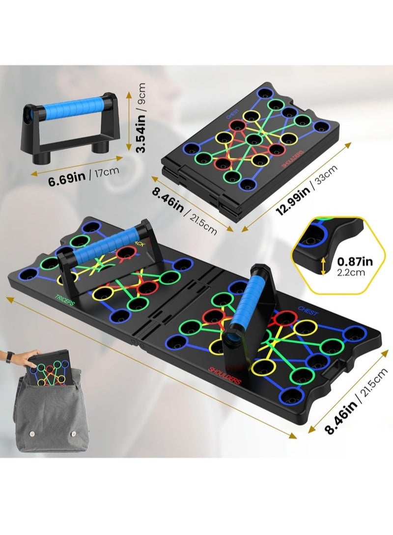 كيوومي لوح رفع، معدات تمرين منزلية متعددة الوظائف 24 في 1، معدات تدريب قوة حرق الدهون لتمرين عضلات الجزء العلوي من الجسم والأكتاف والصدر والظهر والعضلة ثلاثية الرؤوس بشكل فعال - Image 4