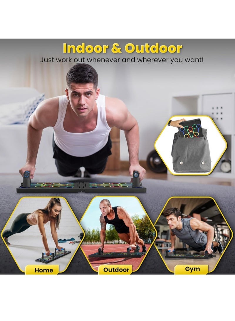 كيوومي لوح رفع، معدات تمرين منزلية متعددة الوظائف 24 في 1، معدات تدريب قوة حرق الدهون لتمرين عضلات الجزء العلوي من الجسم والأكتاف والصدر والظهر والعضلة ثلاثية الرؤوس بشكل فعال - Image 5