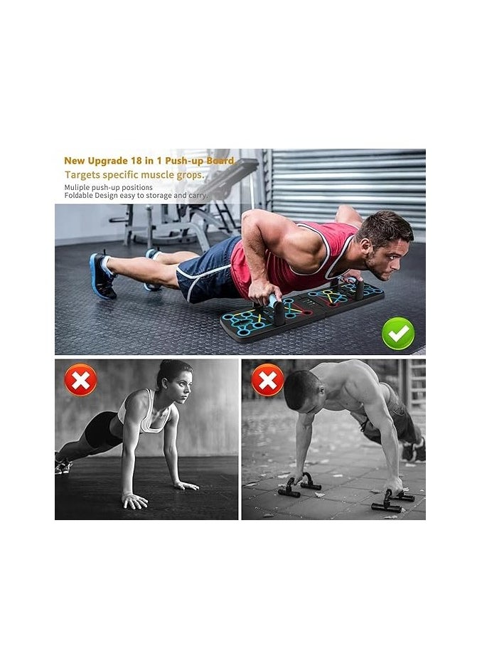 KIIUMI Push Up Board, 24-In-1 Multi-function Home Workout Equipment, Burn Fat Strength Training Equipment for Effectively Exercise the Muscle of the Upper Body Shoulders,Chest,Back and Triceps  - Image 5