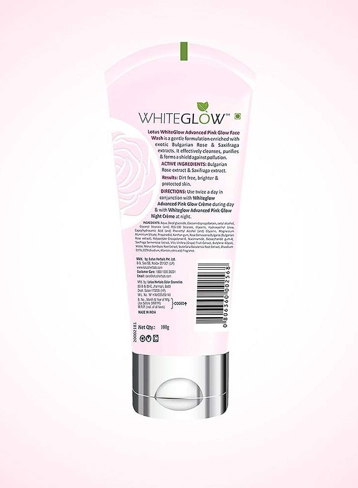 Lotus Herbal غسول الوجه المتقدم بتألق وردي أبيض 100 جرام - Image 2