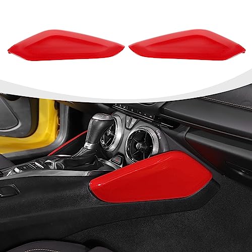 RAZPOY Gear Shift Side Panel Cover Trim Compatible with Chevrolet Chevy Camaro 20162023 Interior Accessories Red - Image 1