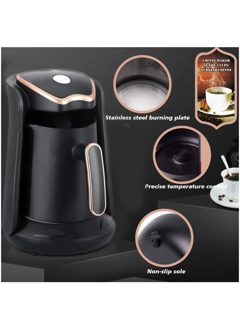 Generic Automatic Turkish Coffee Maker 250ml 4 Cup Electric Coffee Pot Fast & Easy Turkish Coffee Machine with One Touch Operation Perfect for Authentic Coffee at Home  - Image 4