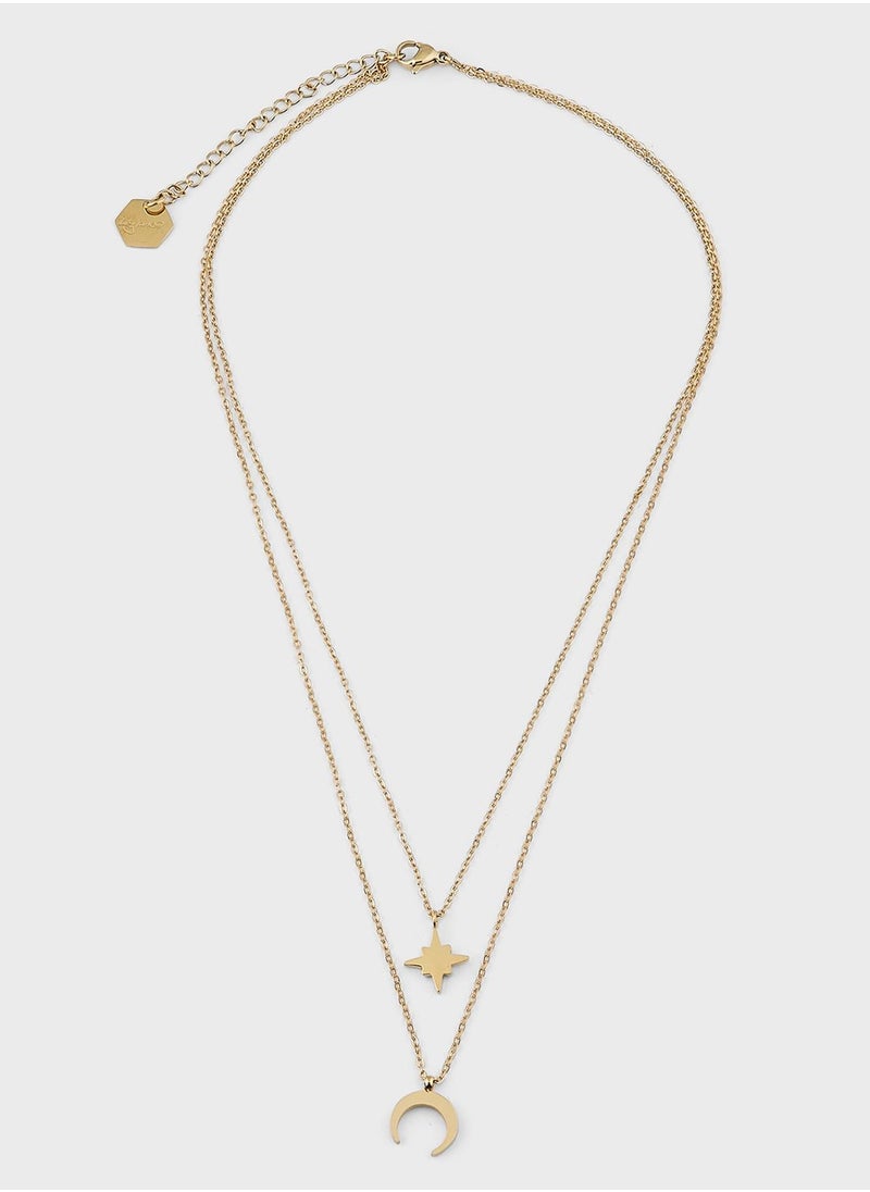 Lady Mauve CARINA STAR & LUNA NECKLACE  - Image 1