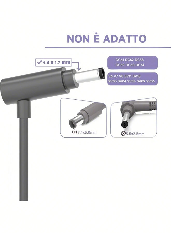 الصفحة الرئيسية شاحن 30.45 فولت متوافق مع المكانس الكهربائية المحمولة اللاسلكية Dyson V10 V11 V12 V15 SV11 SV12 SV14 SV15 SV20 SV22 - Image 5