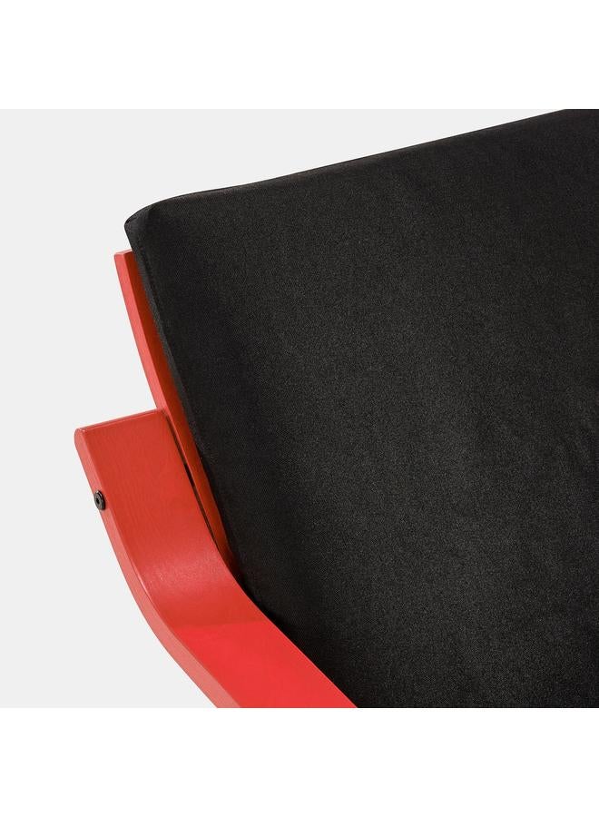 زبون كرسي بذراعين منخفض الظهر، أحمر/أسود فيسل - Image 5