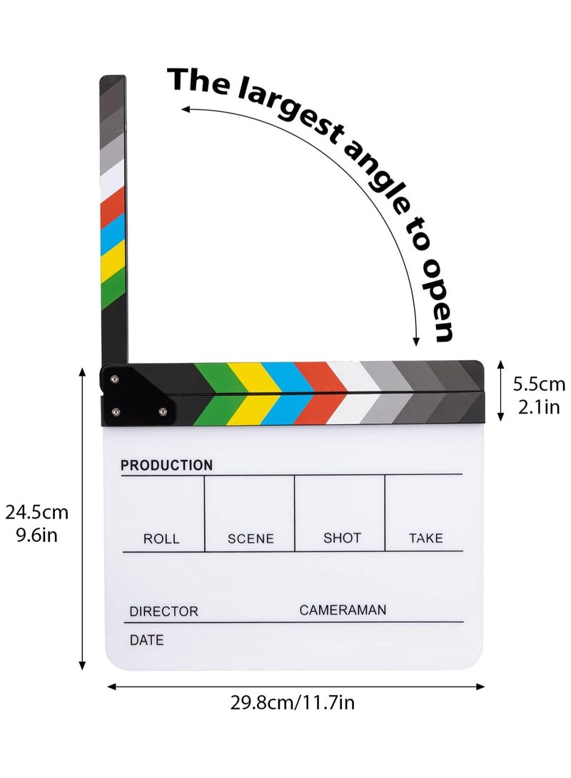 Professional Clapperboard Studio Camera Photography Video Acrylic Director Film Clapboard - Image 2