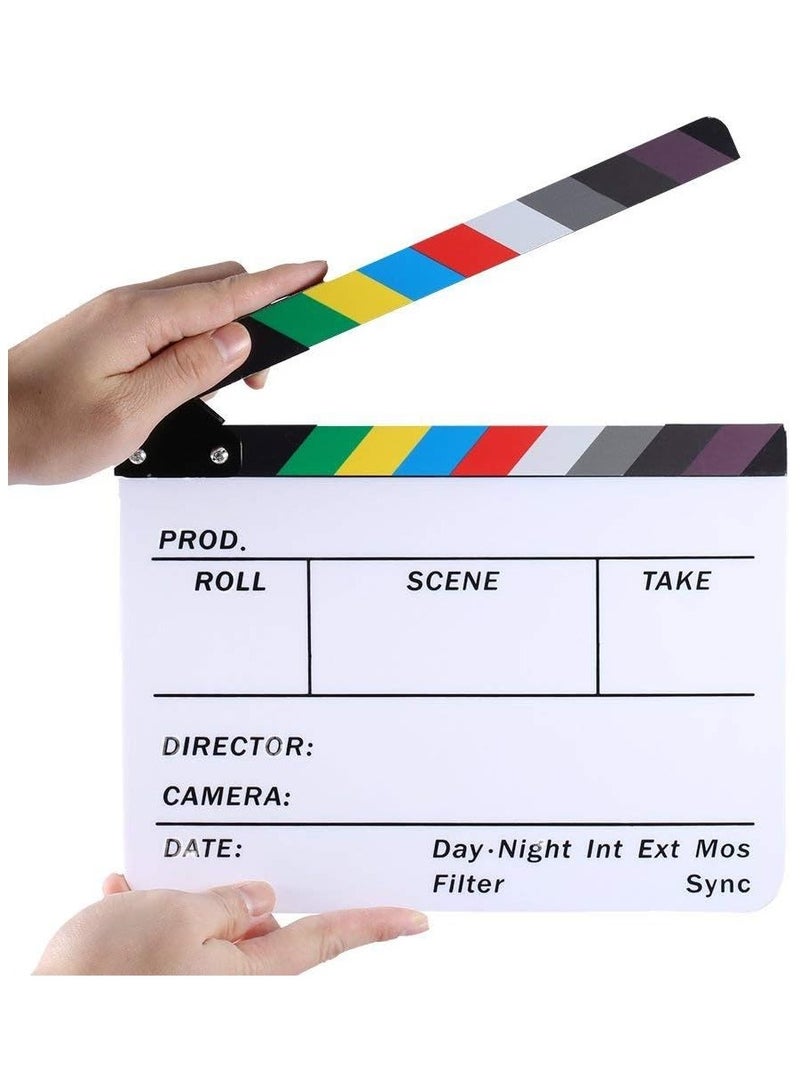 Professional Clapperboard Studio Camera Photography Video Acrylic Director Film Clapboard - Image 1