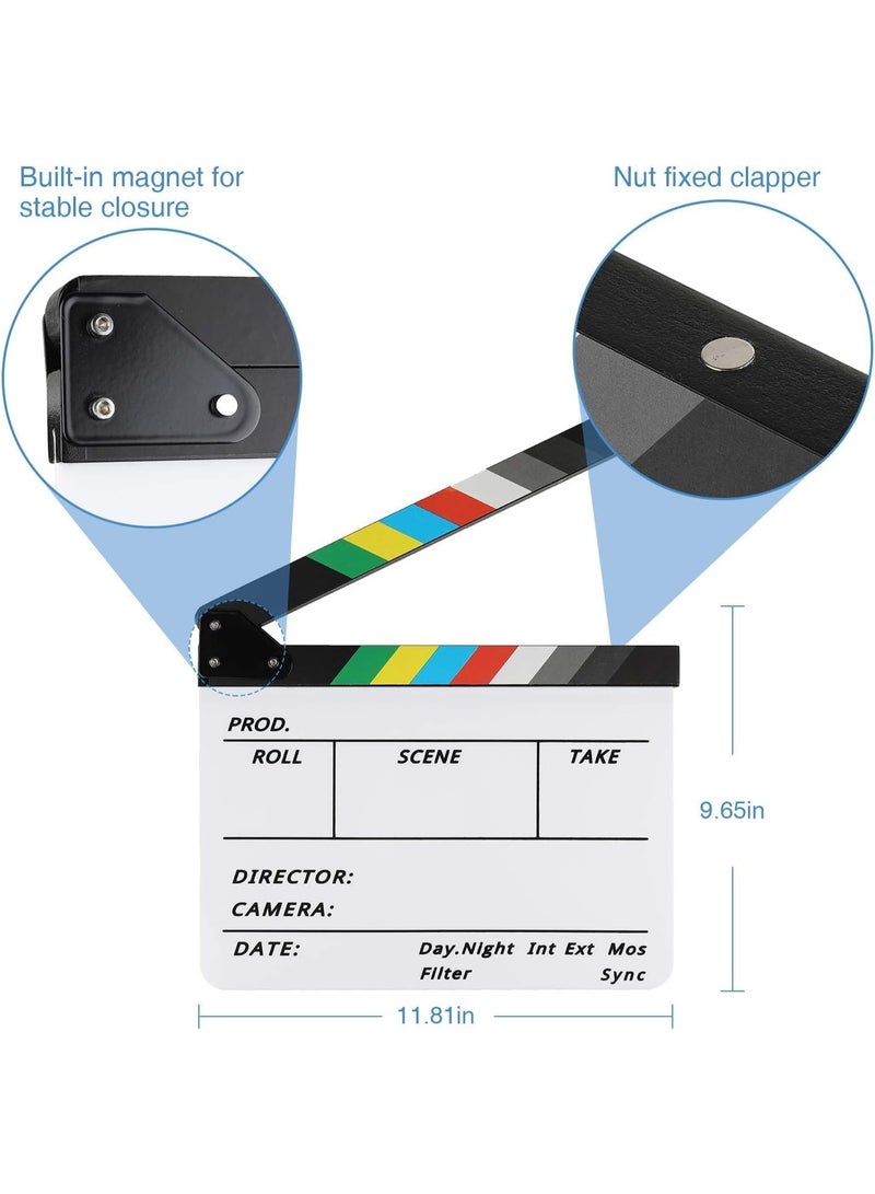 Professional Clapperboard Studio Camera Photography Video Acrylic Director Film Clapboard - Image 4