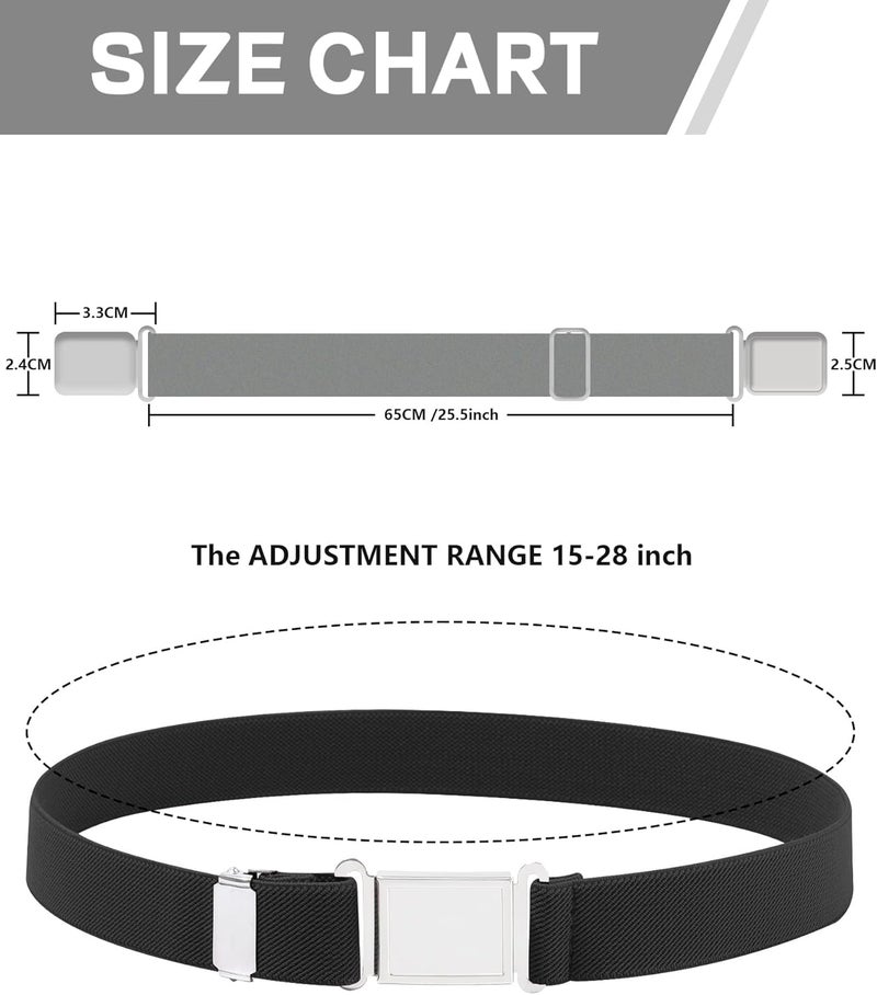 WELROG Kids Adjustable Magnetic Belt for Boys - Girls Elastic Stretch Buckle Belts Toddler - Image 4
