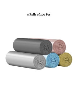 MOSH Plastic Disposable Garbage Bags with Handles - 55x45cm, 6 Gallon (5 Rolls, 100 Pieces)  - Image 2