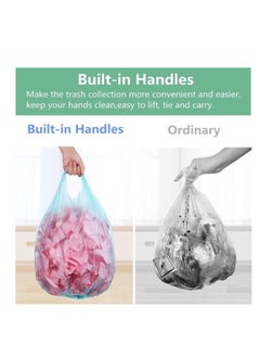 MOSH Plastic Disposable Garbage Bags with Handles - 55x45cm, 6 Gallon (5 Rolls, 100 Pieces)  - Image 4