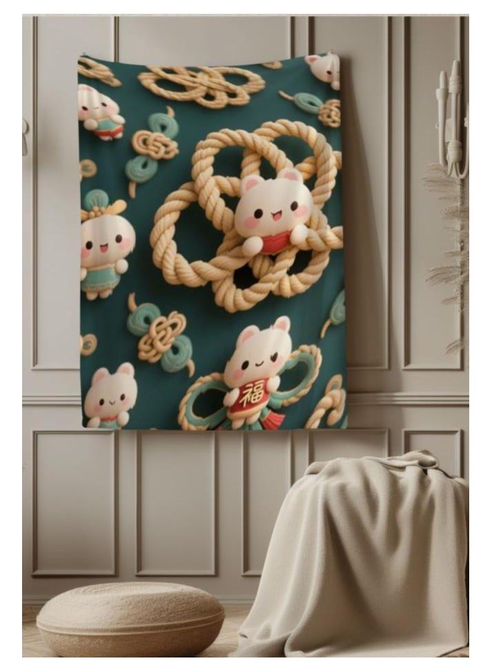 عام بطانية رقيقة من الفانيلا الكرتونية للأطفال أو الطلاب (دافئة ومريحة ومناسبة للنوم والألعاب) 100 سم * 150 سم - Image 4